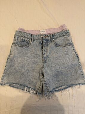 Alexander Wang Denim Boxer Layered Shorts